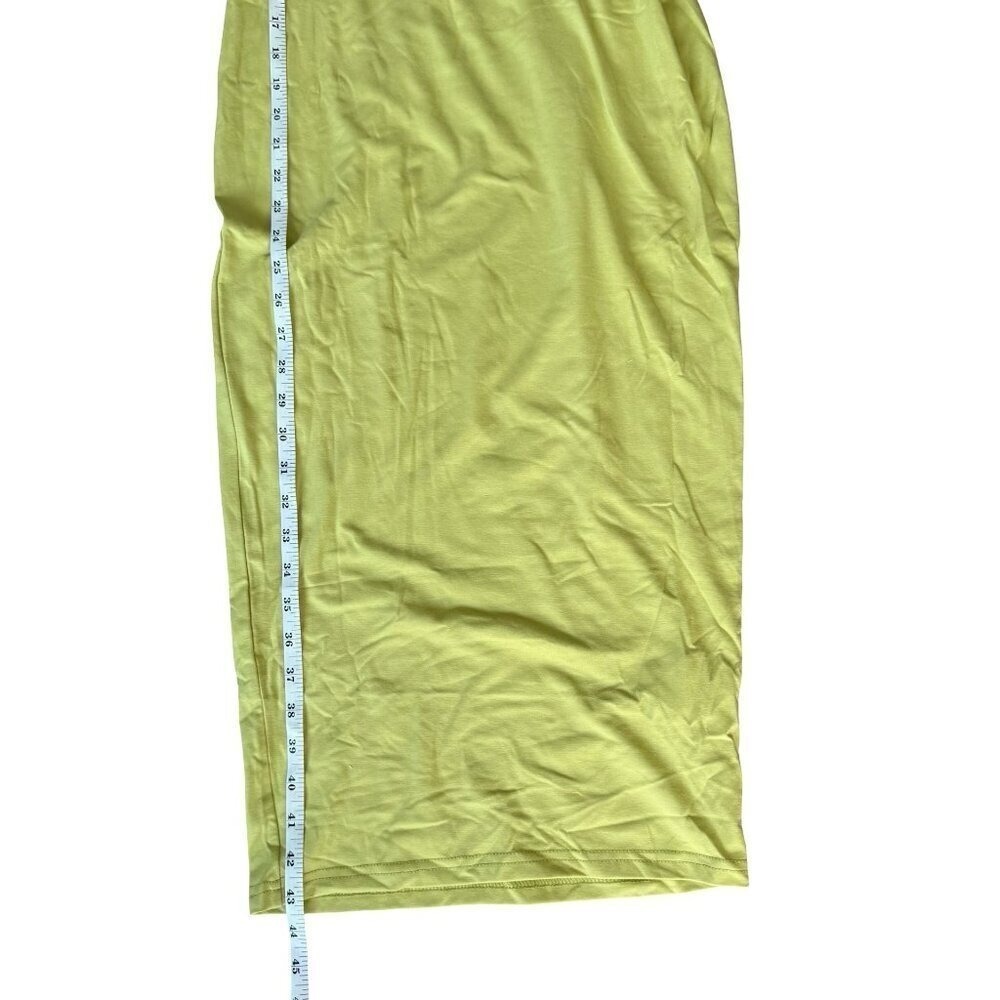 Bright Lime Green Halter Cut Out Maxi Dress Womens Medium - Picture 5 of 5